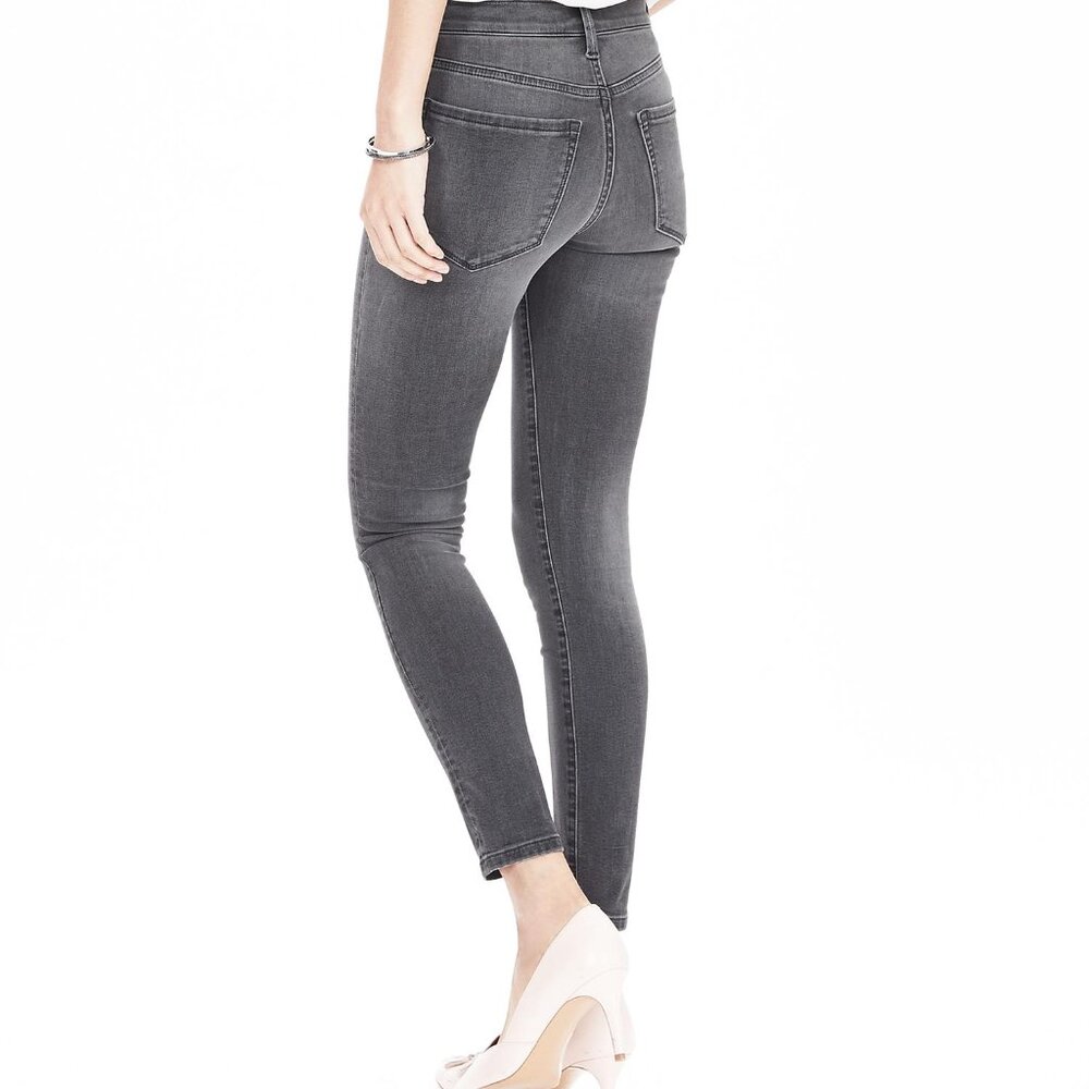Banana Republic Gray High-Waist Skinny Ankle Jean